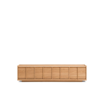 Onix TV stand in oak veneer with natural tone finish 200 x 45 cm FSC Mix Credit