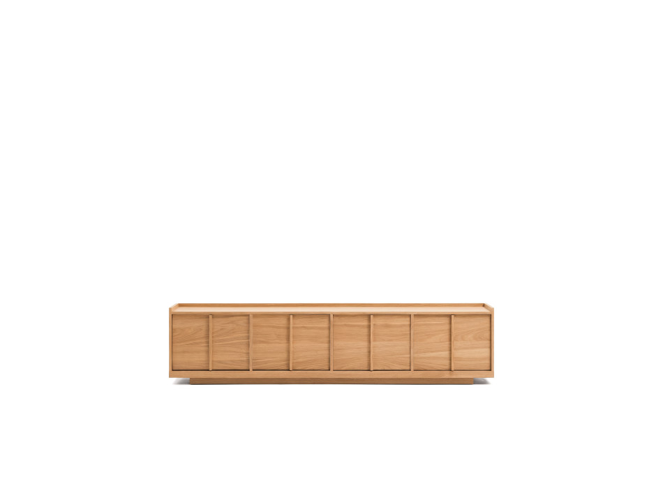 Onix TV stand in oak veneer with natural tone finish 200 x 45 cm FSC Mix Credit
