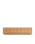 Onix TV stand in oak veneer with natural tone finish 200 x 45 cm FSC Mix Credit
