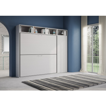 Kando double white ash model with furniture - Kando foldaway double bed comp.I with white ash mattresses