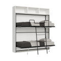 Kando double horizontal wall bed, composition L 