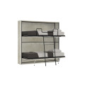Kando horizontal double wall bed 