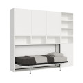 Kando horizontal single wall bed with mattress composition E 
