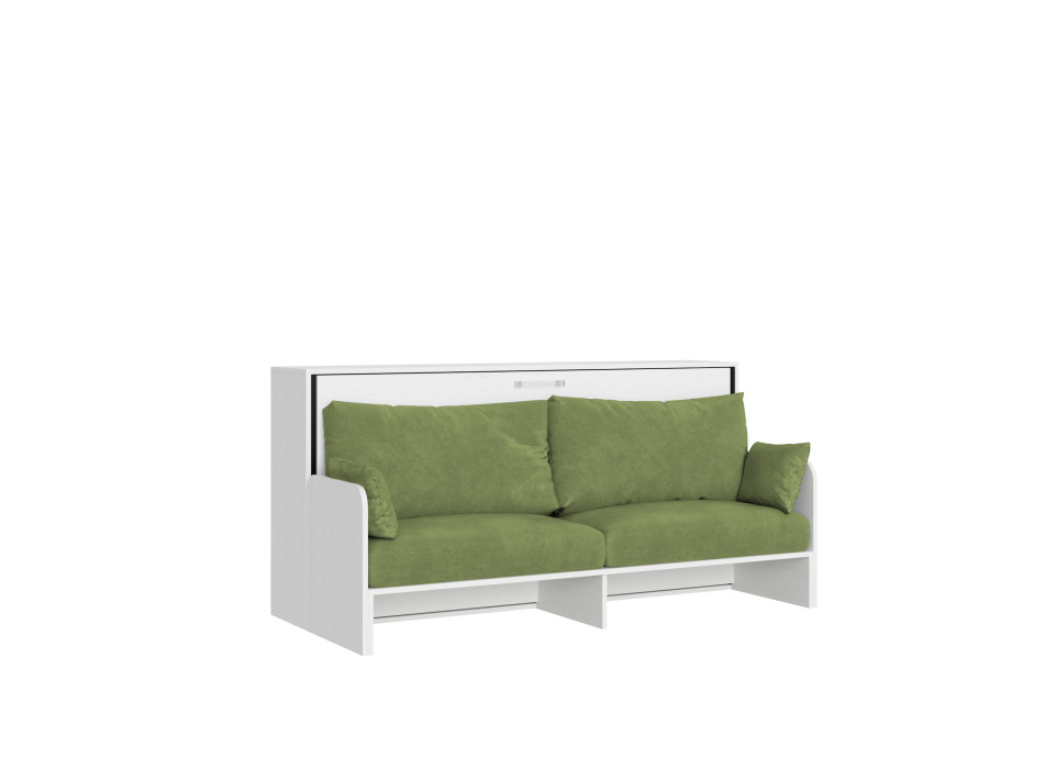 Mod.Kando Single with Sofa - Kando Single Wall Bed with Sofa in White, Ash, Green