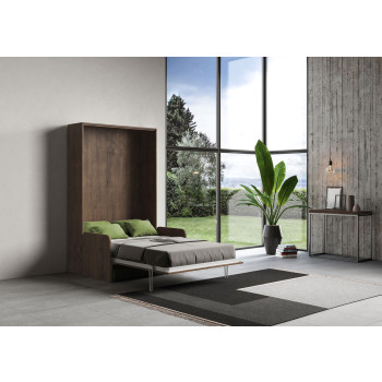 Mod. Kentaro French 140 with sofa - Kentaro 140 foldaway double bed with sofa in white ash, green