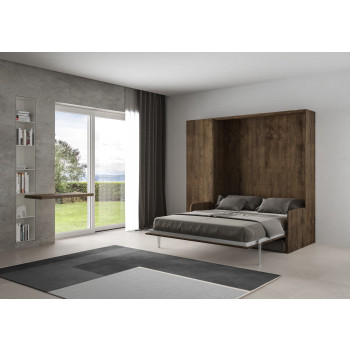 Mod. Kentaro Double Bed 160 with Sofa - Kentaro 160 foldaway double bed with sofa and column in white ash, grey