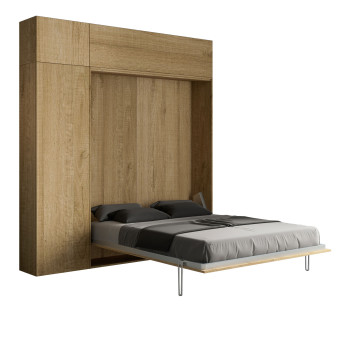 Mod.Kentaro Matrimoniale 160 - 160 Kentaro foldaway double bed with white ash furniture