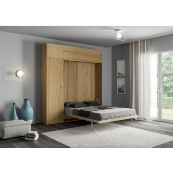 Mod.Kentaro Matrimoniale 160 - 160 Kentaro foldaway double bed with white ash furniture