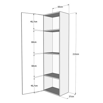 Mod.Kentaro Matrimoniale 160 - 160 Kentaro foldaway double bed with white ash furniture