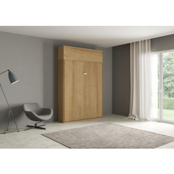 Mod.Kentaro Matrimoniale 160 - 160 Kentaro foldaway double bed with white ash wall unit