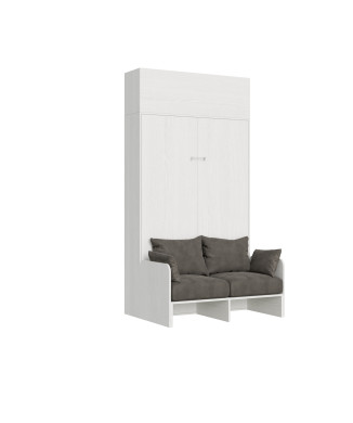 Mod.Kentaro French Sofa - 140cm vertical foldaway double bed Kentaro Sofa with vasistas wall unit White Ash