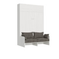 160cm vertical Kentaro Sofà wall bed with vasistas wall unit 
