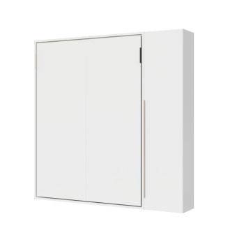 Mod. Versia French 140 with 1 door wardrobe left-right - French foldaway double bed 140 Versia with 1 door wardrobe right clay