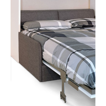 Mod. Versia French 140 with sofa - French foldaway double bed 140 Versia with clay sofa