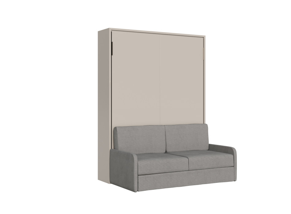 Mod. Versia French 140 with sofa - French foldaway double bed 140 Versia with clay sofa