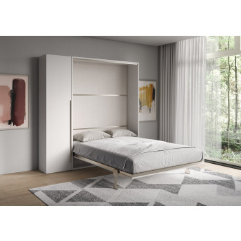 Mod. Versia double bed 160 with 1 door wardrobe left-right - 160 Versia foldaway double bed with 1 door wardrobe left clay