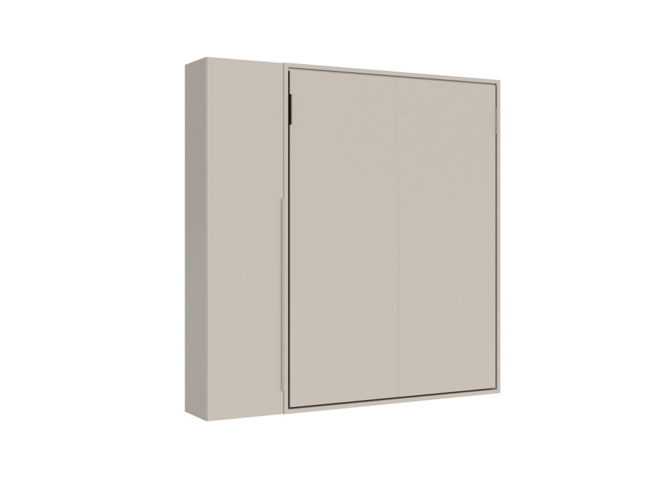 Mod. Versia double bed 160 with 1 door wardrobe left-right - 160 Versia foldaway double bed with 1 door wardrobe left clay