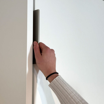 Mod. Versia double bed 160 with 2-door wardrobe left-right - 160 Versia foldaway double bed with 2-door wardrobe right clay