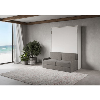 Mod. Versia double bed 160 with sofa - Versia foldaway double bed 160 with clay sofa