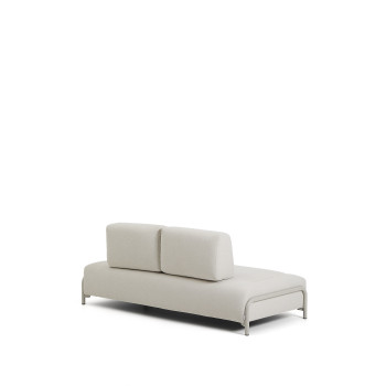 Compo 2-seater module in ecru chenille with beige metal structure 200 cm FSC Mix Credit