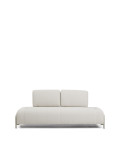 Compo 2-seater module in ecru chenille with beige metal structure 200 cm FSC Mix Credit