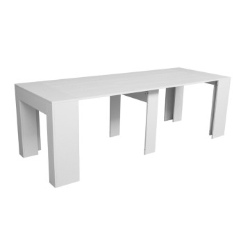 New Consolle Extra - Extendable console table 90x49/307 cm Extra white ash with internal extensions