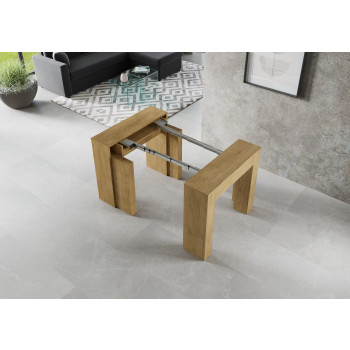 New Consolle Extra - Extendable console table 90x49/307 cm Extra natural oak with internal extensions