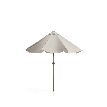 Milna beige central pole umbrella with steel frame