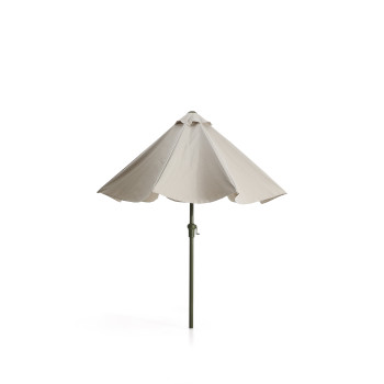 Milna beige central pole umbrella with steel frame