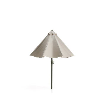 Milna beige central pole umbrella with steel frame