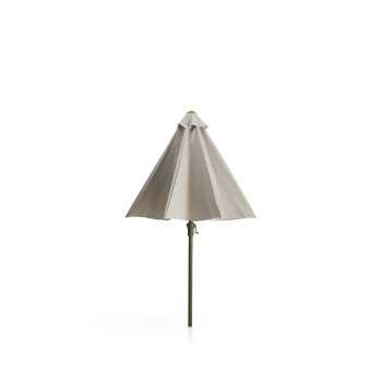 Milna beige central pole umbrella with steel frame