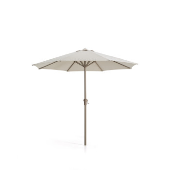 Milna beige central pole umbrella with steel frame