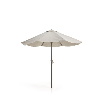 Milna beige central pole umbrella with steel frame