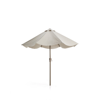Milna beige central pole umbrella with steel frame
