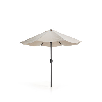 Milna beige central pole umbrella with steel frame