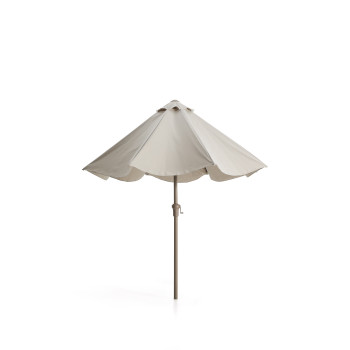 Milna beige central pole umbrella with steel frame