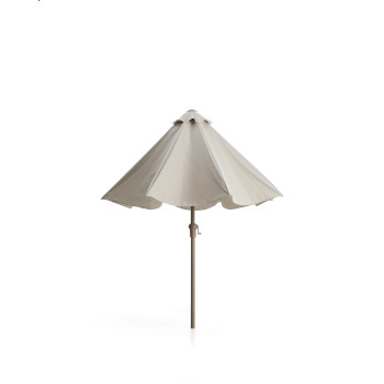 Milna beige central pole umbrella with steel frame