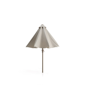 Milna beige central pole umbrella with steel frame