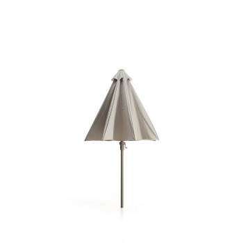 Milna beige central pole umbrella with steel frame