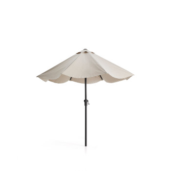 Milna beige central pole umbrella with steel frame