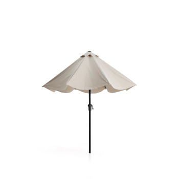 Milna beige central pole umbrella with steel frame