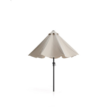 Milna beige central pole umbrella with steel frame