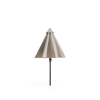 Milna beige central pole umbrella with steel frame