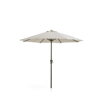 Milna beige central pole umbrella with steel frame