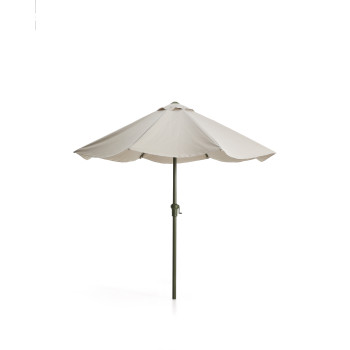 Milna beige central pole umbrella with steel frame
