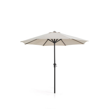 Milna beige central pole umbrella with steel frame