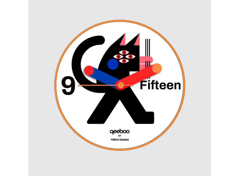 QEEBOO Black Cat Wall Clock