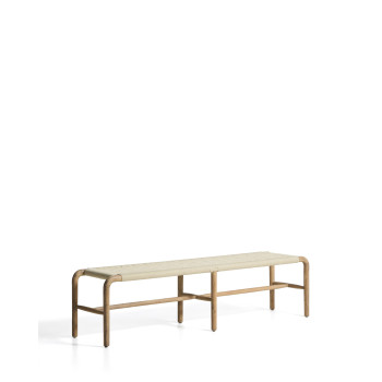 Alipa bench in solid acacia wood and rope