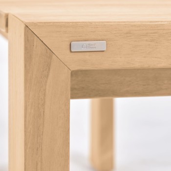 Victoire outdoor bench in solid teak wood