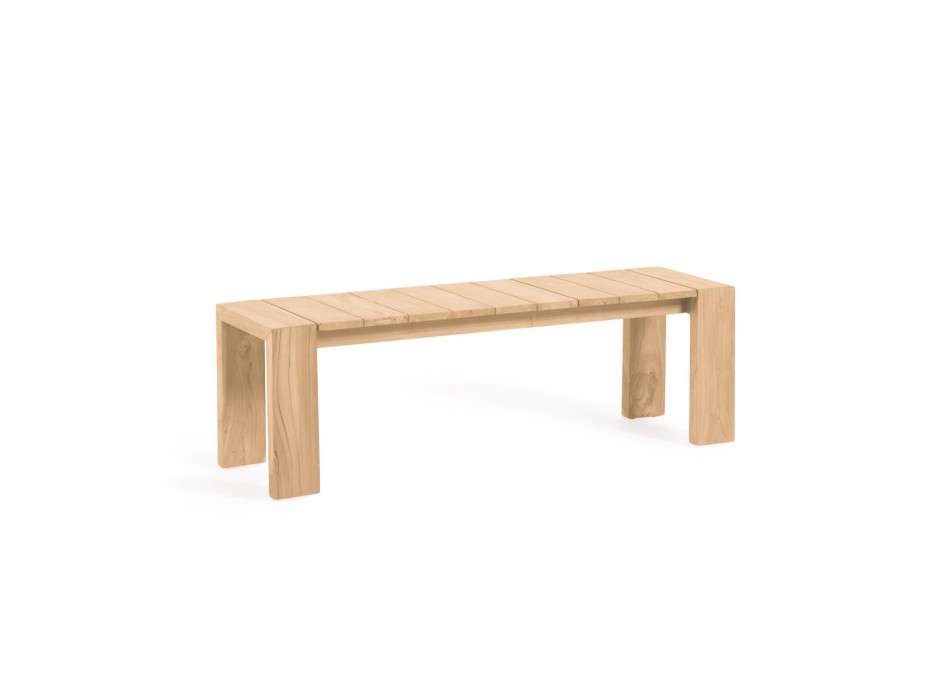 Victoire outdoor bench in solid teak wood